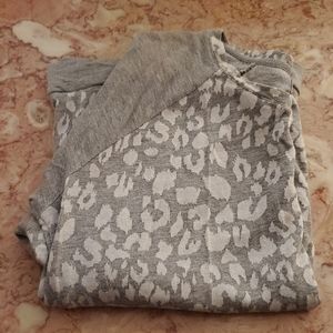 Grey cheetah sweater